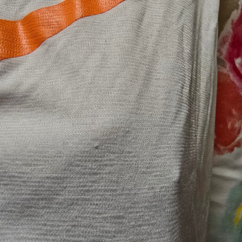 Nike Dri-Fit white racerback tank large orange‎ center swoosh XS - Picture 4 of 10